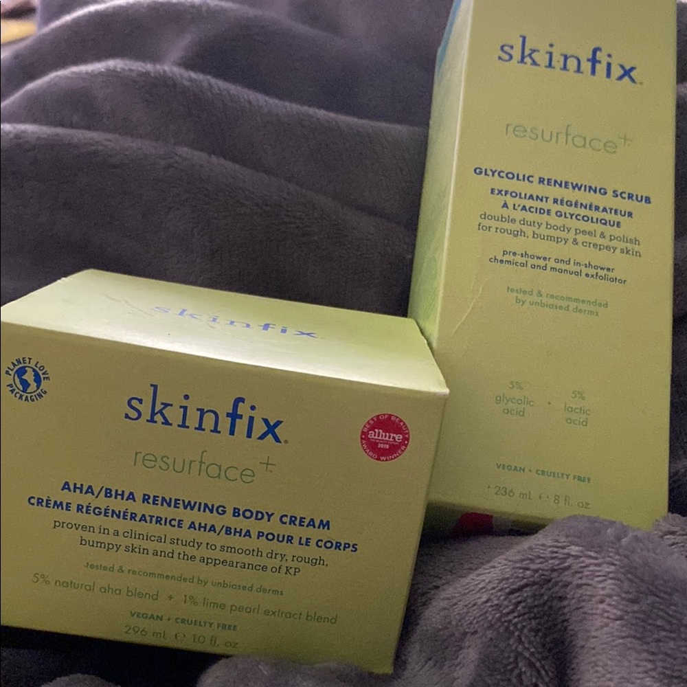 Skin Gycolic Renewing Scrub and AHA/BHA Renewing Body Cream both NIB
